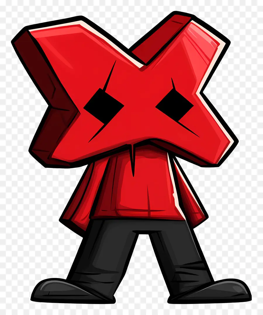 X Vermelho，Personagem X Vermelho PNG