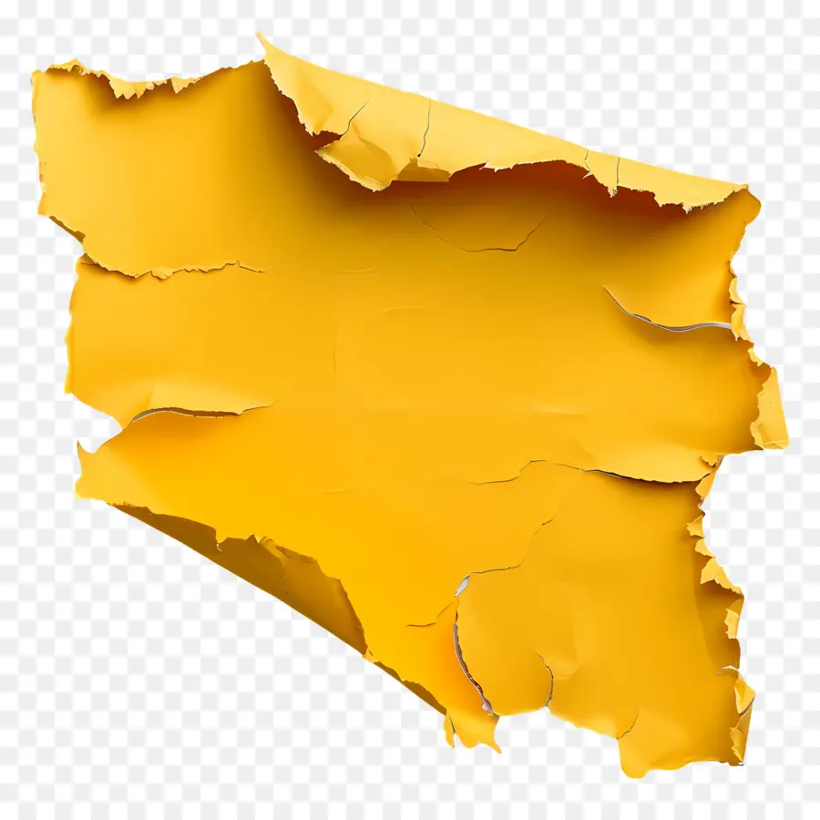 Papel Rasgado Amarelo，Papel Rasgado PNG