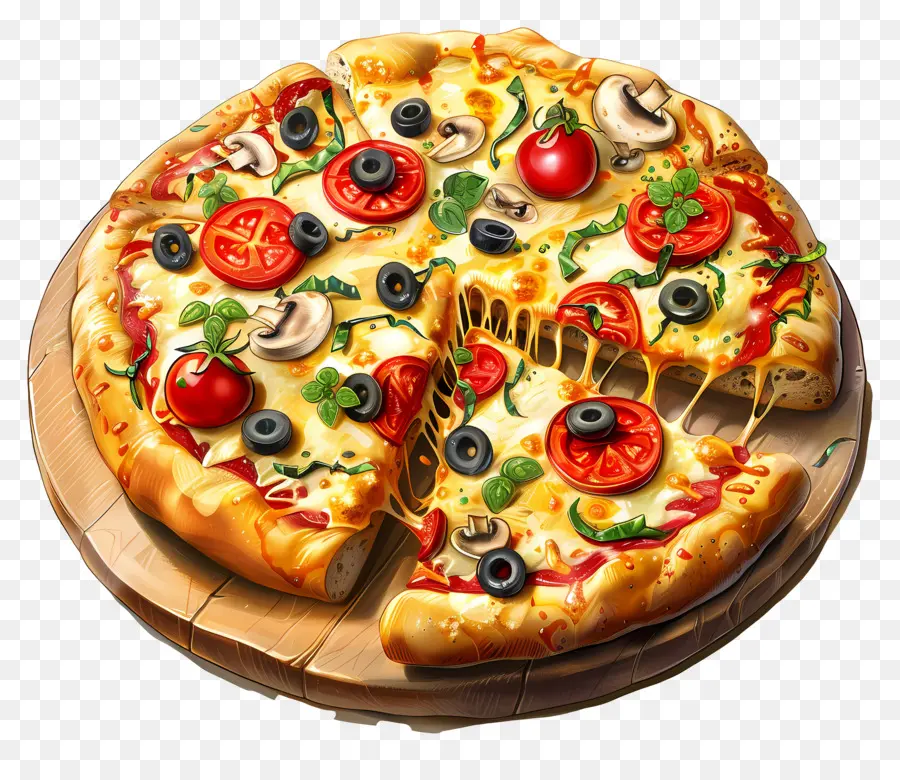 Pizza Grega，Pizza PNG