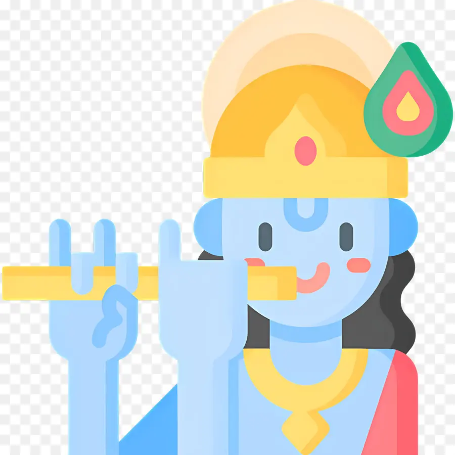 Krishna，Krishna Tocando Flauta PNG