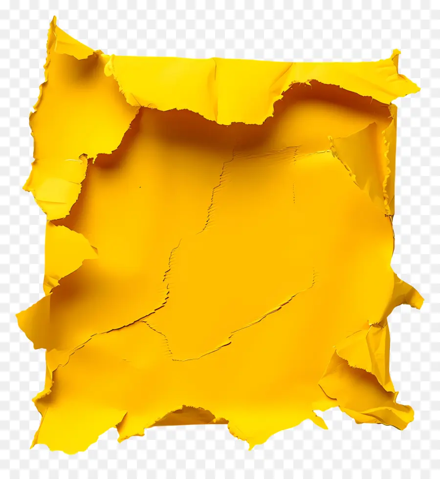 Papel Rasgado Amarelo，Papel Rasgado PNG