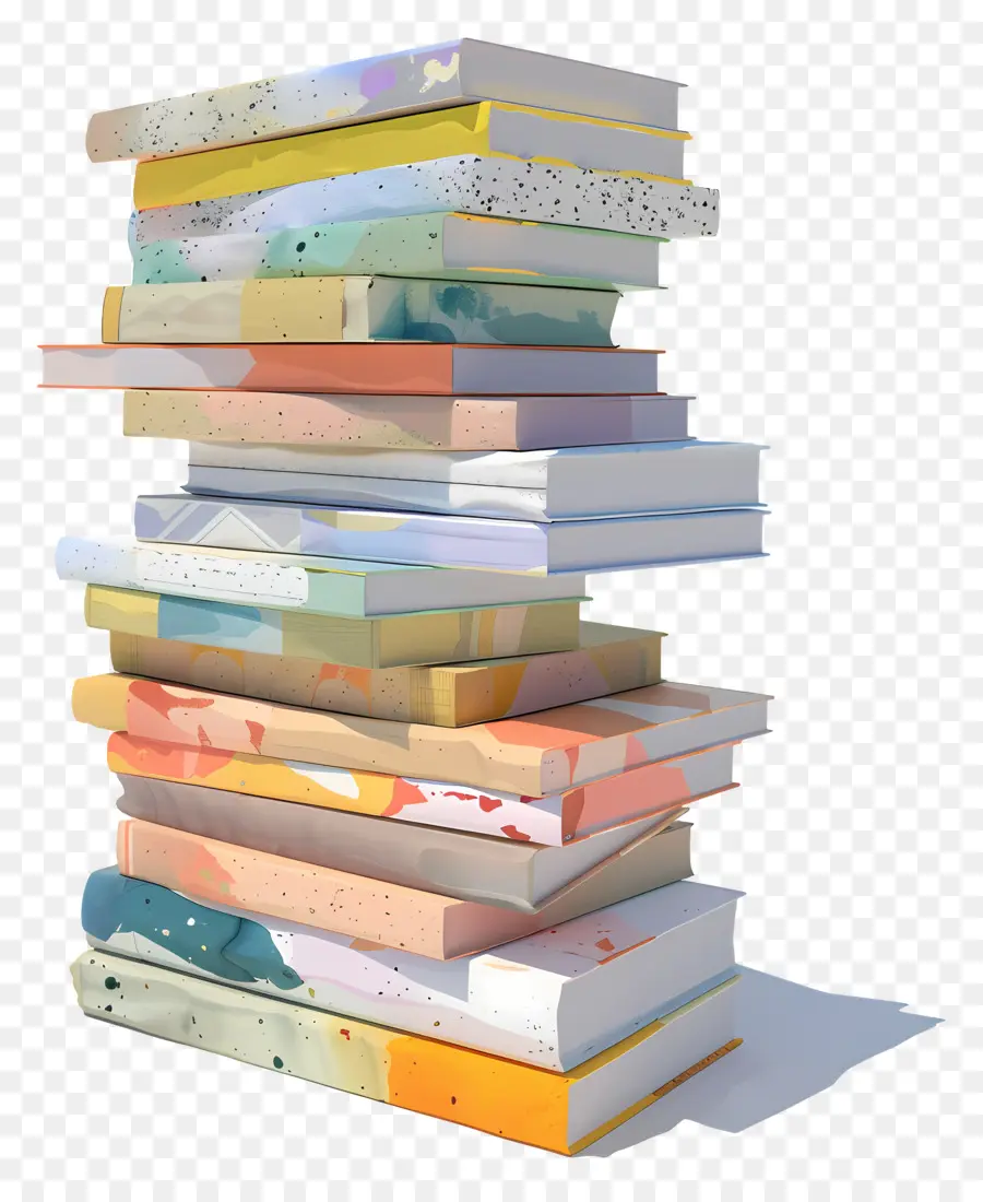 Pilha De Livros 3d，Pilha De Livros PNG