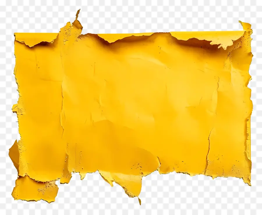 Papel Rasgado Amarelo，Rasgado PNG