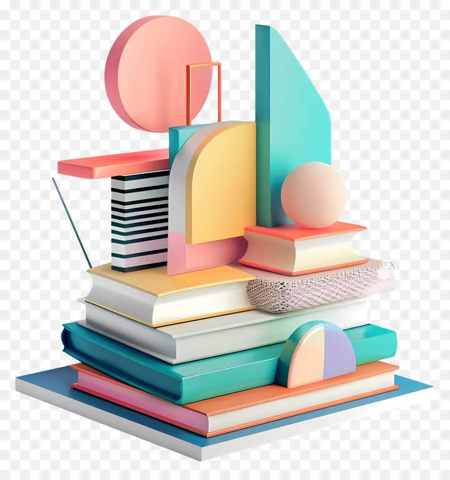 Pilha De Livros 3d，Livros PNG