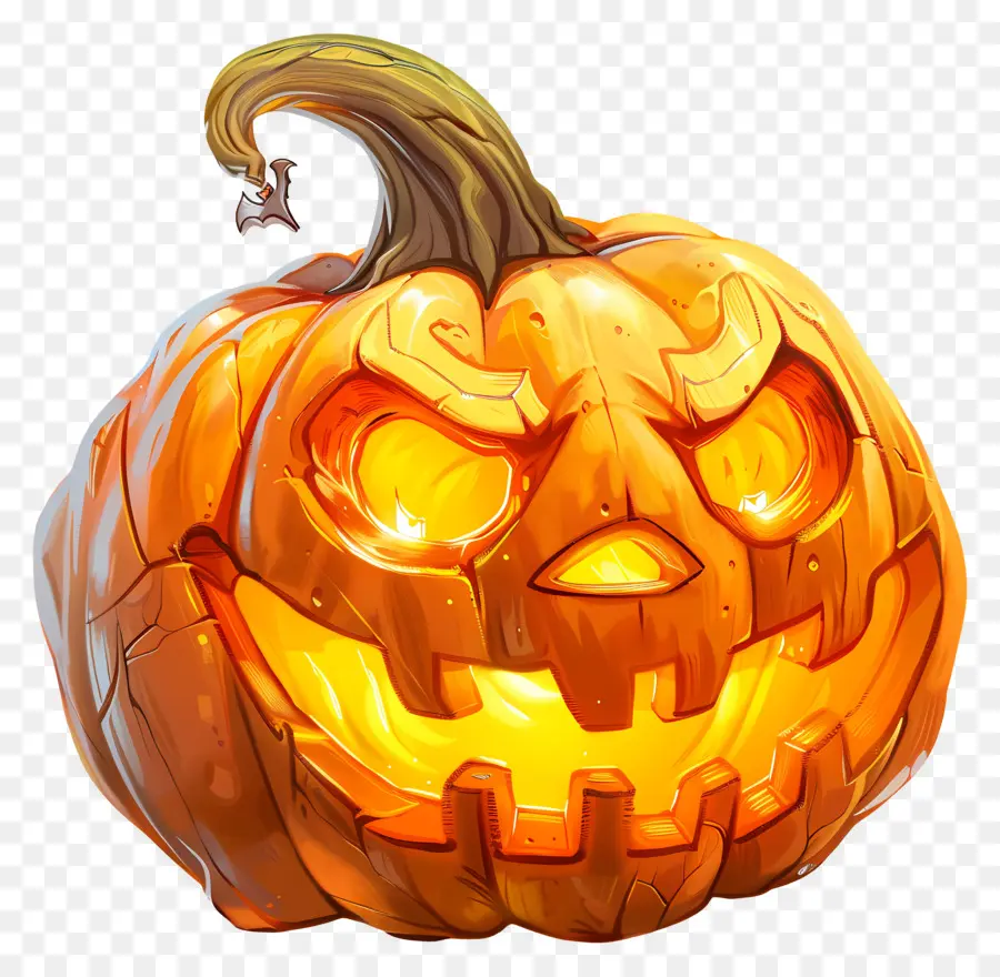 Abóbora De Halloween Animada，Jack O' Lanternas PNG