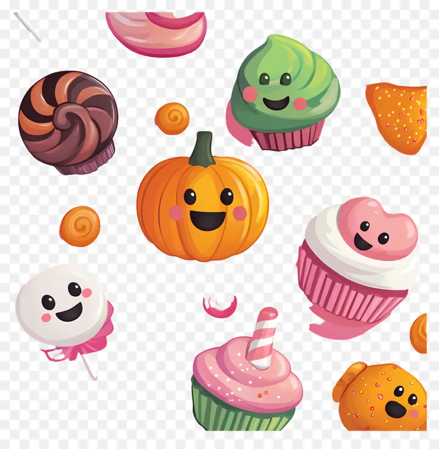 Doces De Halloween，Doces Fofos PNG