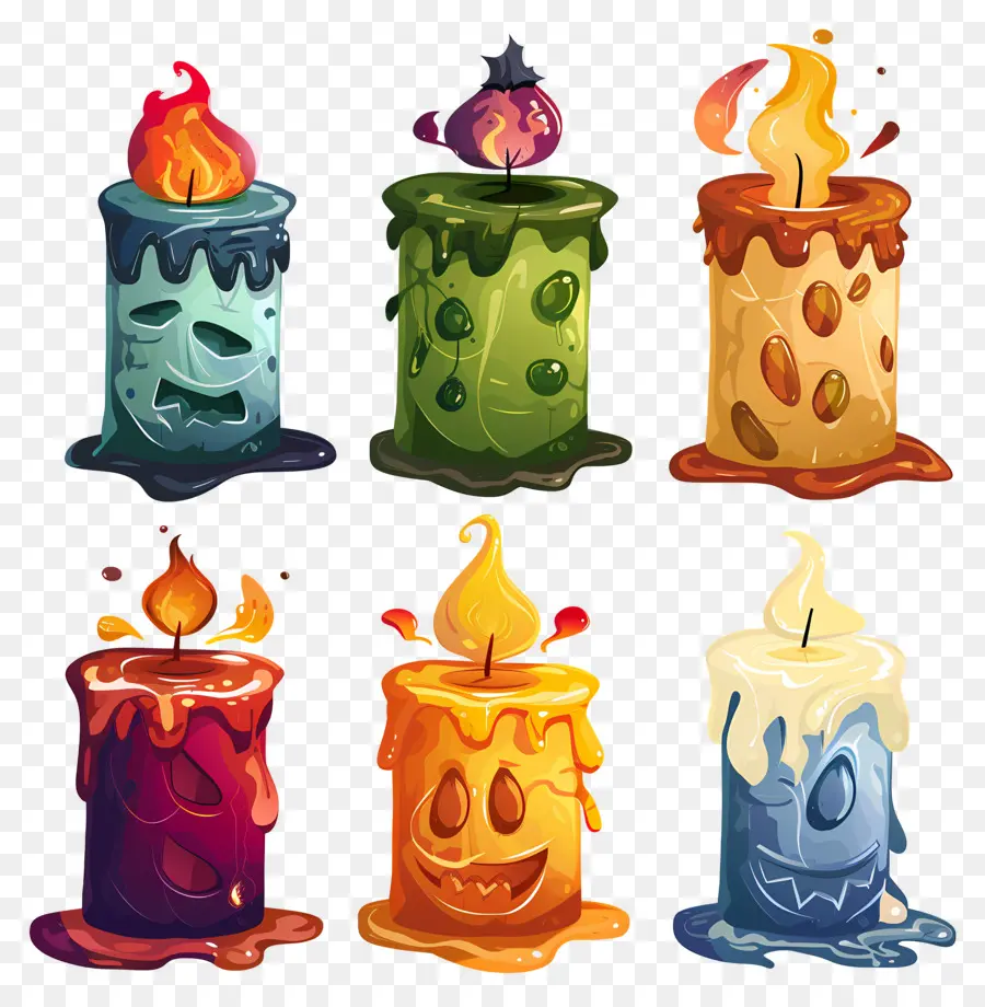 Velas De Halloween，Dia Das Bruxas PNG