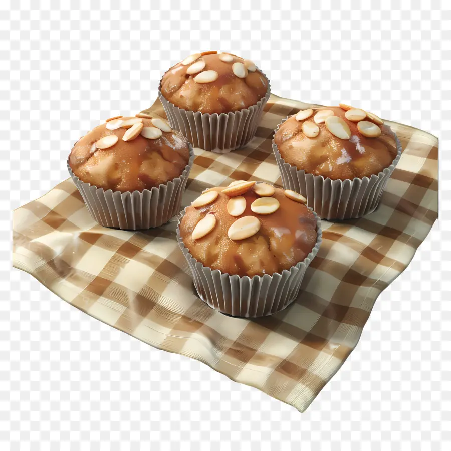 Muffins De Amêndoa，Muffins PNG