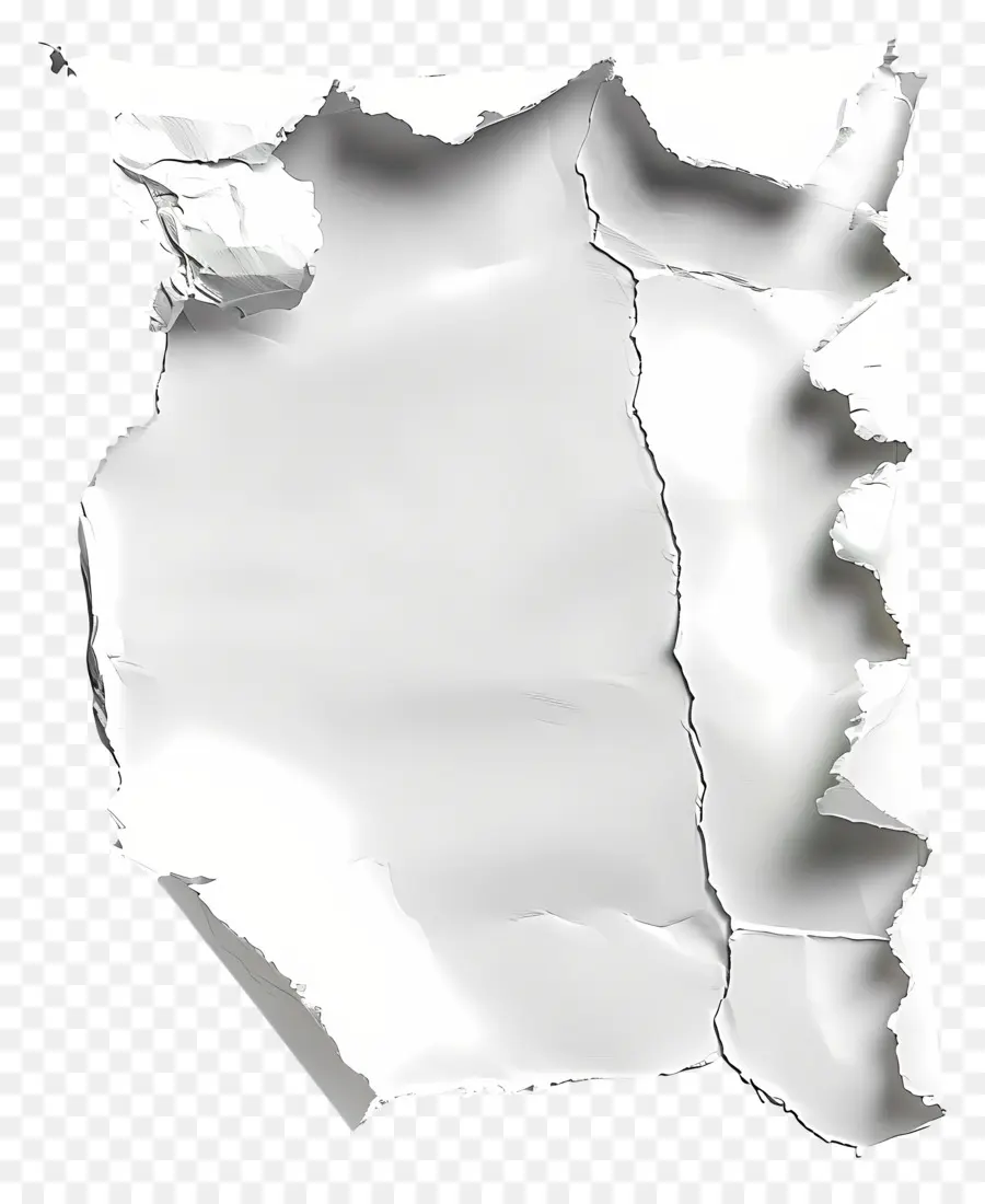 Papel Rasgado Branco，Papel Rachado PNG