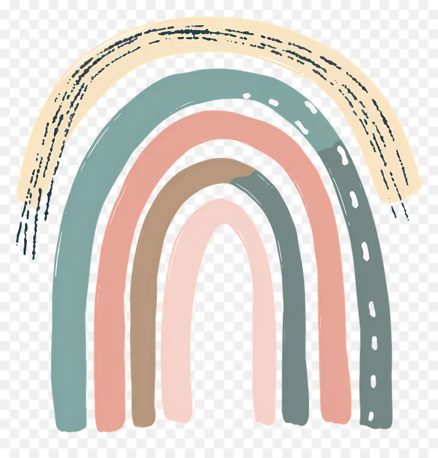 Arco íris Pastel，Arco íris PNG