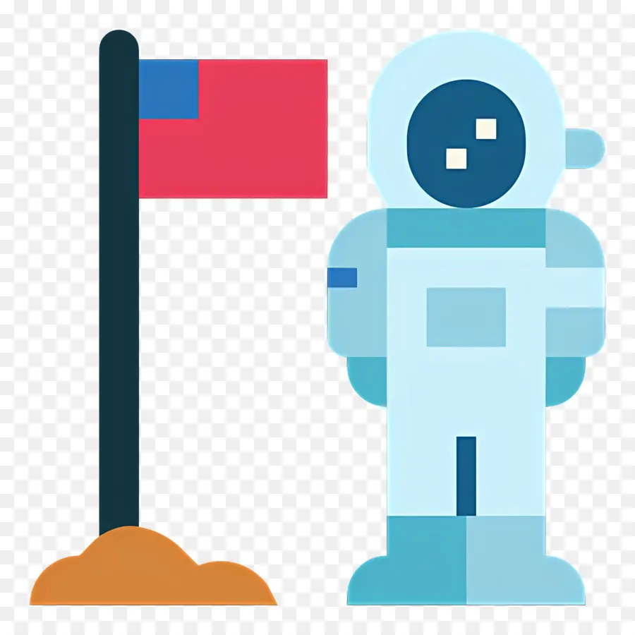 Astronauta，Astronauta E Bandeira PNG