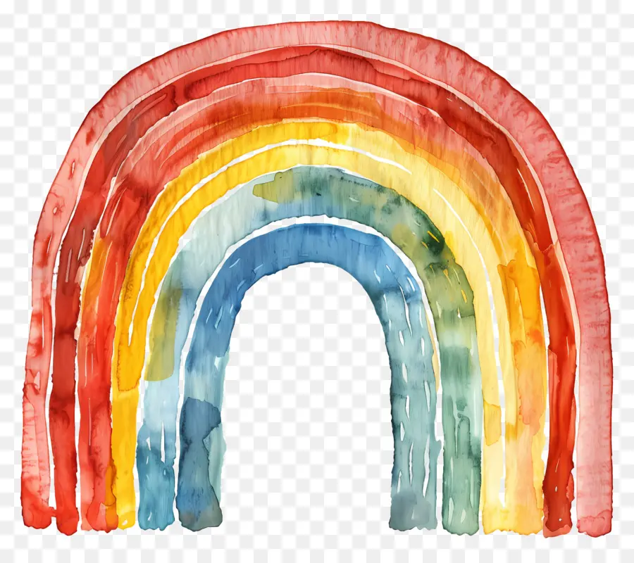 Arco íris Pastel，Aquarela Arco Íris PNG