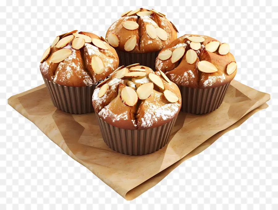 Muffins De Amêndoa，Muffins PNG