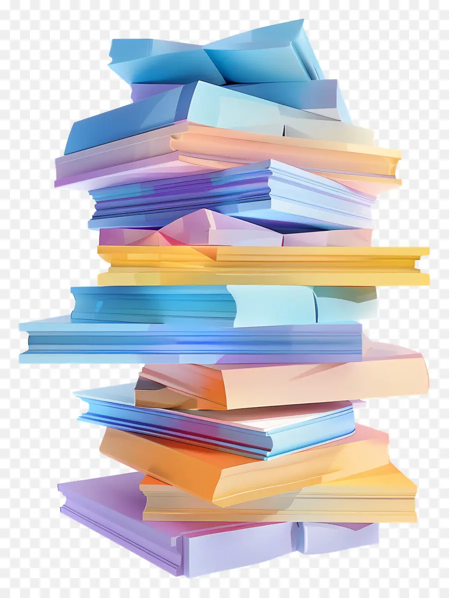 Pilha De Livros 3d，Pilha De Livros PNG