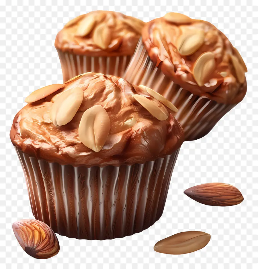 Muffins De Amêndoa，Muffins De Chocolate PNG