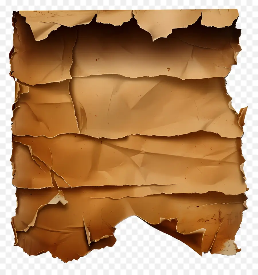 Papel Rasgado Marrom，Papel Rasgado PNG