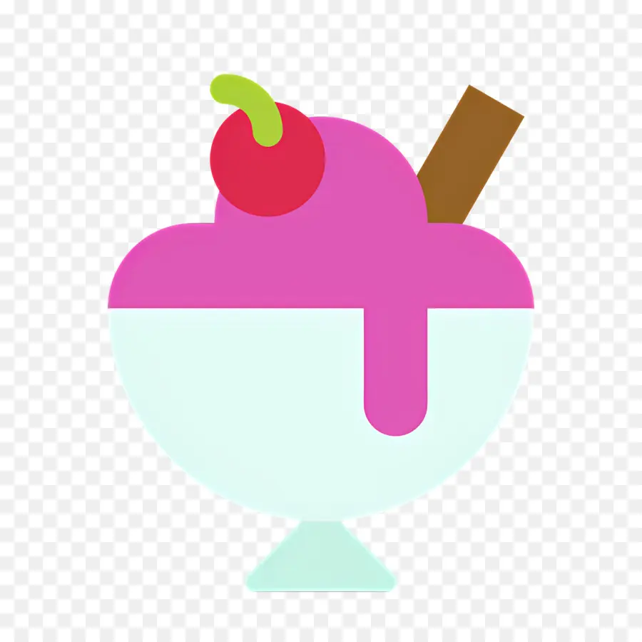 Sundae De Sorvete，Sundae De Sorvete Rosa PNG