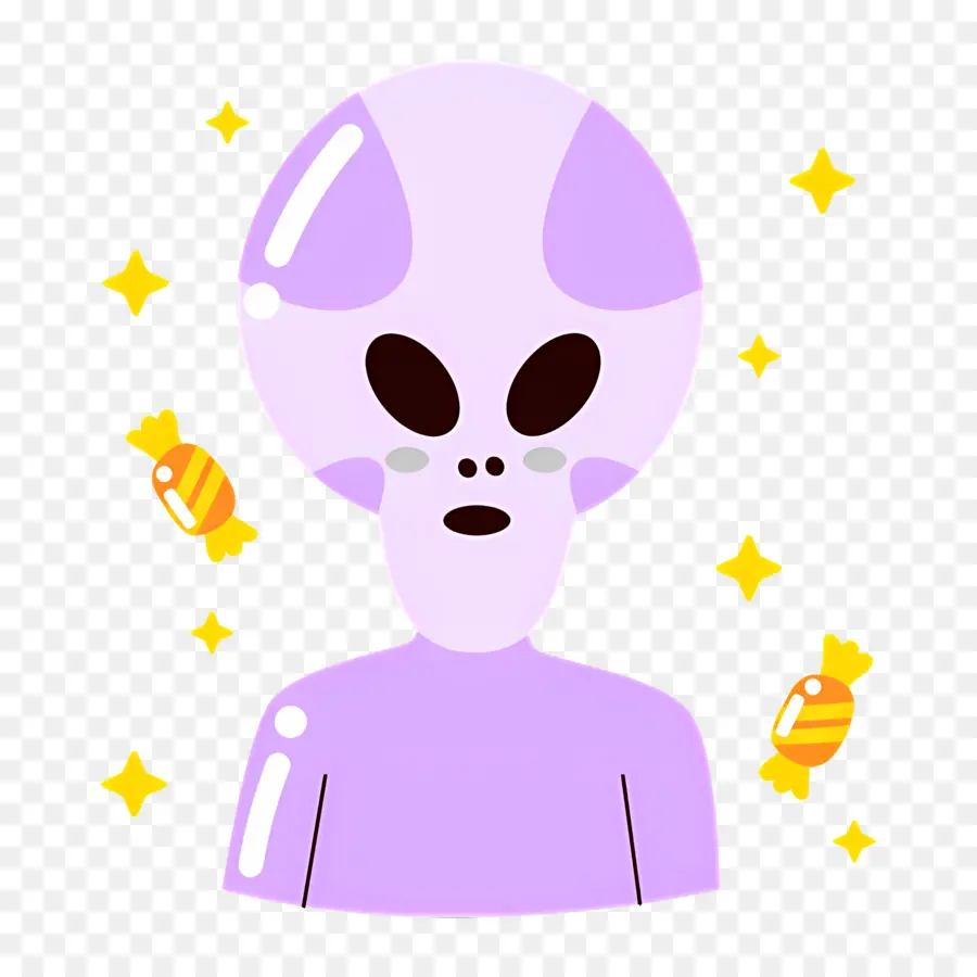 Monstro Espacial，Alienígena Roxo PNG