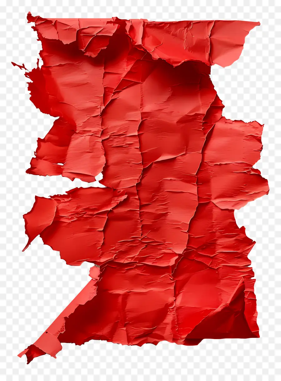 Papel Rasgado Vermelho，Rasgado PNG