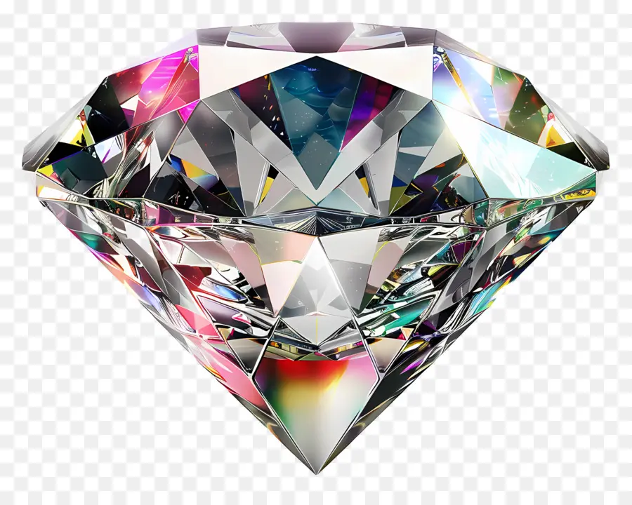 Diamante 3d，Diamante Colorido PNG