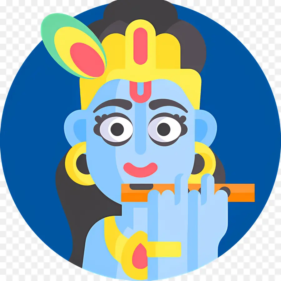 Krishna，Divindade Azul PNG