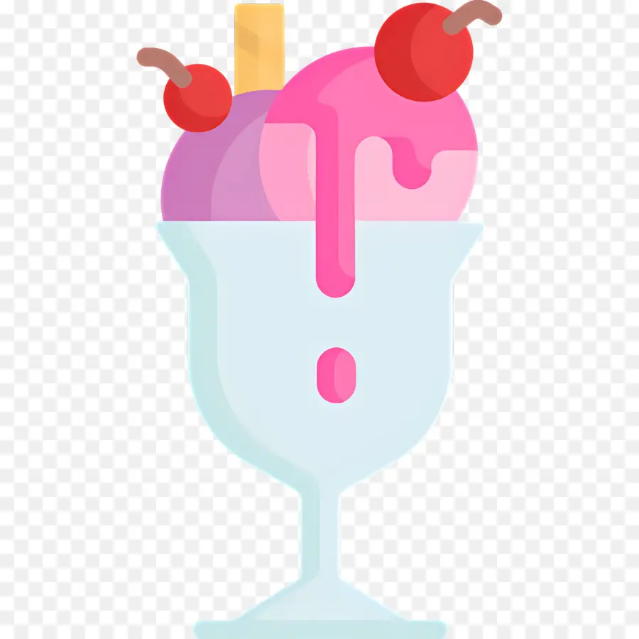 Sundae De Sorvete，Cerejas PNG