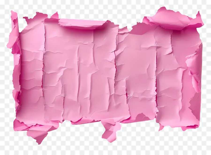 Papel Rasgado Rosa，Papel Amassado PNG