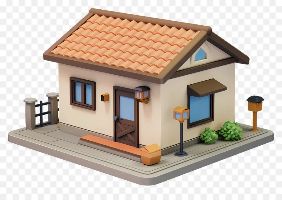 Casa Simples Modelo 3d，Casa Doodle PNG