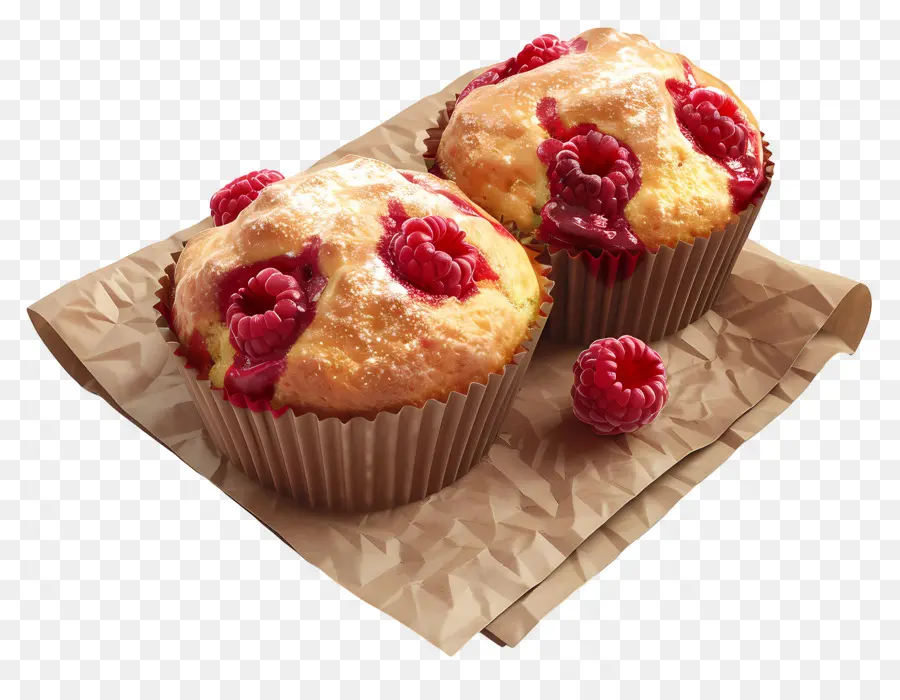 Muffins De Framboesa，Cozido PNG