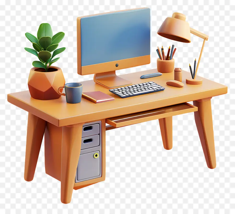 Mesa 3d，Mesa De Escritório PNG