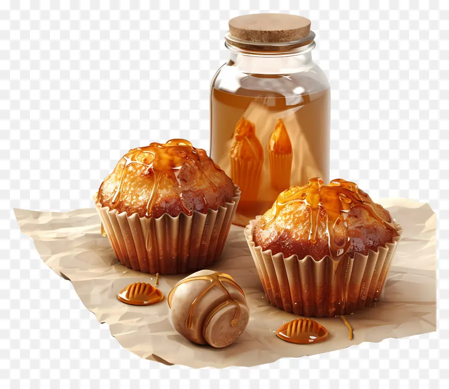 Muffins De Mel，Muffins E Mel PNG