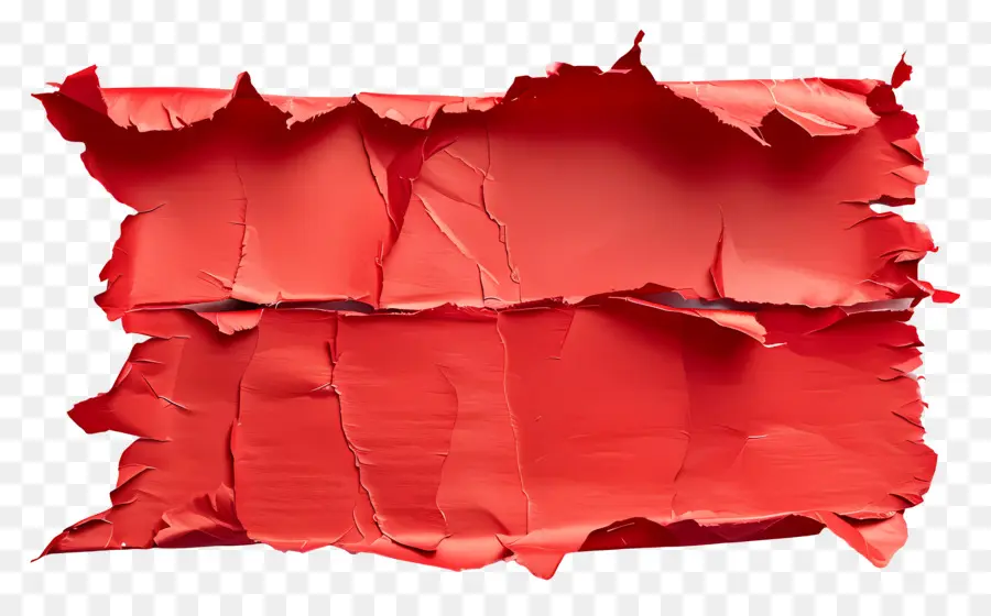 Papel Rasgado Vermelho，Papel Vermelho PNG