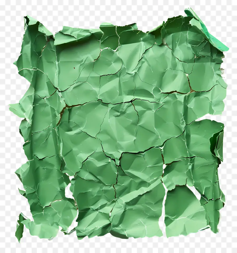 Papel Rasgado Verde，Papel Verde Amassado PNG