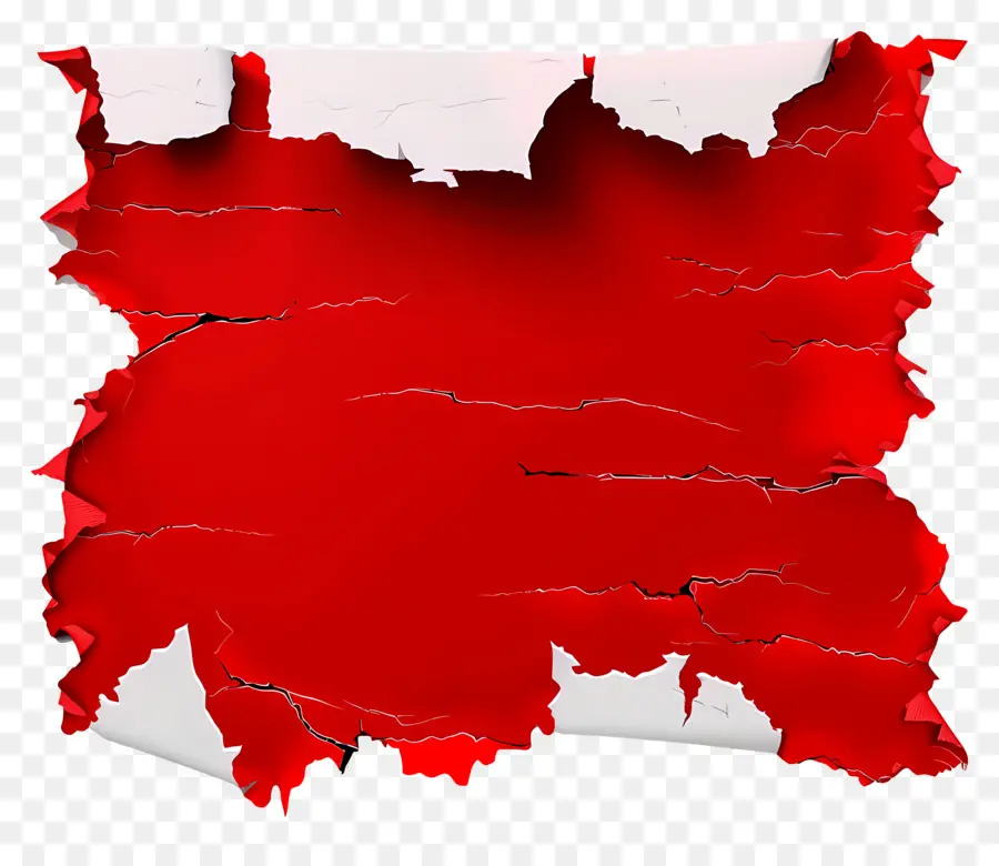 Papel Rasgado Vermelho，Rasgado PNG