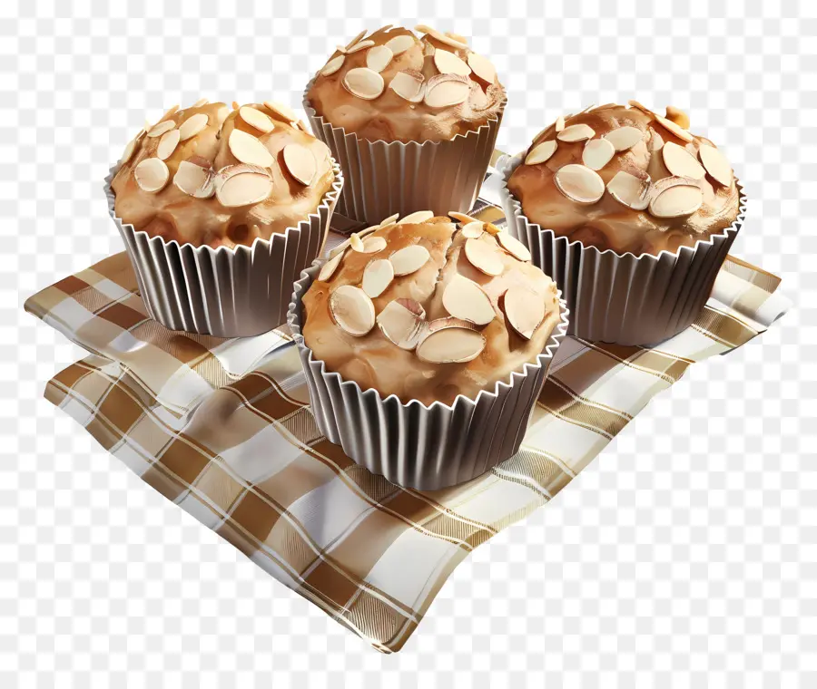 Muffins De Amêndoa，Muffins PNG