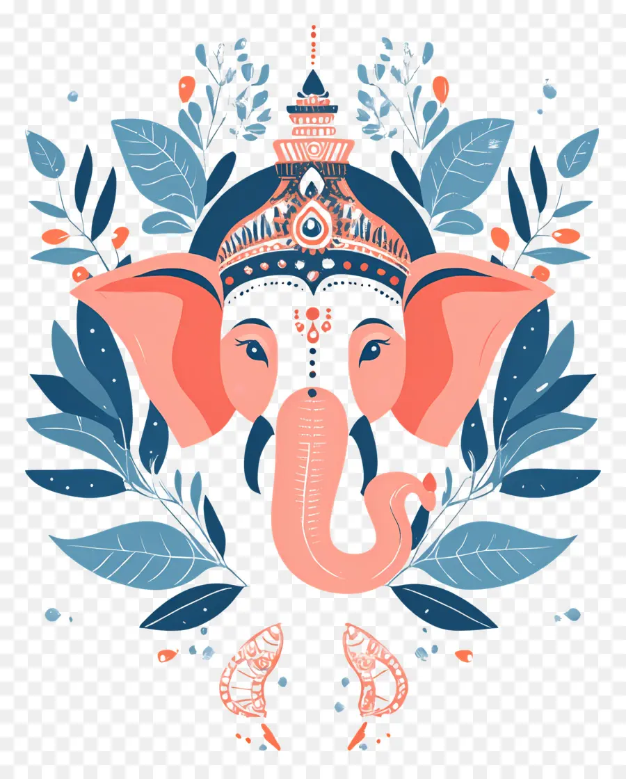 Ganesh Chaturthi，Cabeça De Elefante Decorativa PNG