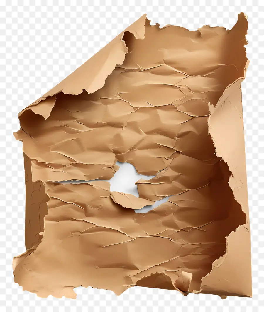 Papel Rasgado Marrom，Papel Rasgado PNG