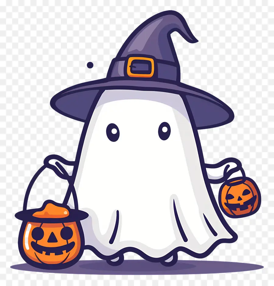 Fantasma De Halloween，Fantasma Com Doces PNG