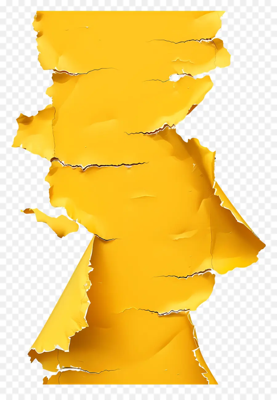 Papel Rasgado Amarelo，Papel Rasgado PNG