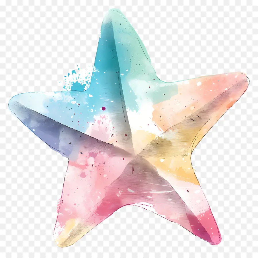 Estrela Pastel，Estrela Colorida PNG