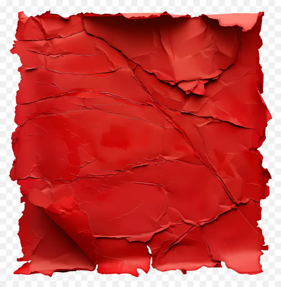 Papel Rasgado Vermelho，Papel Vermelho PNG