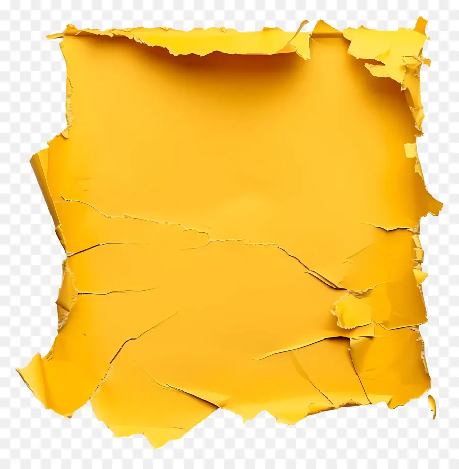 Papel Rasgado Amarelo，Rasgado PNG