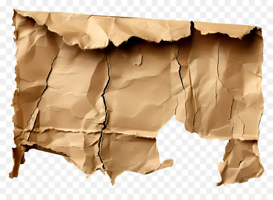 Papel Rasgado Marrom，Papel Rasgado PNG