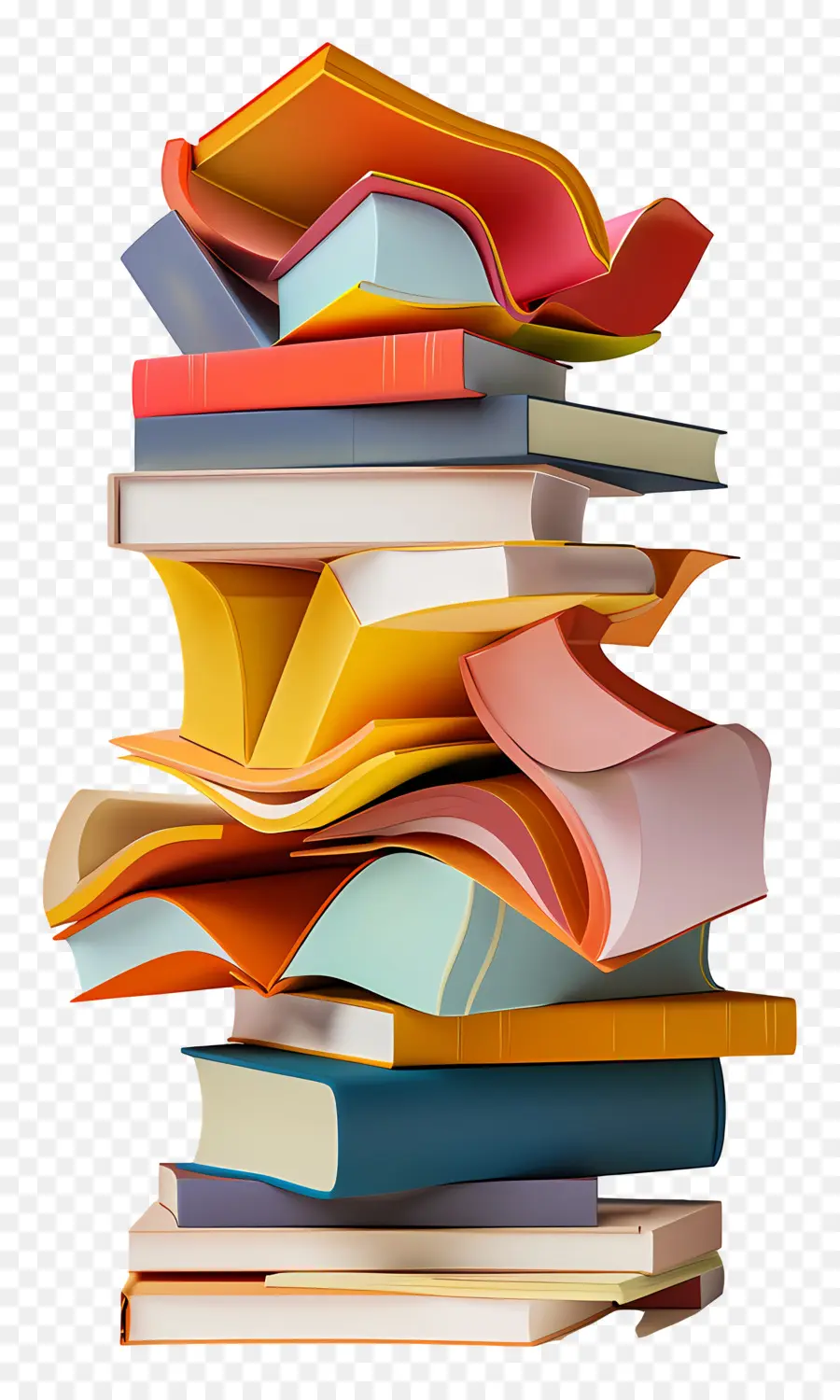 Pilha De Livros 3d，Pilha De Livros PNG