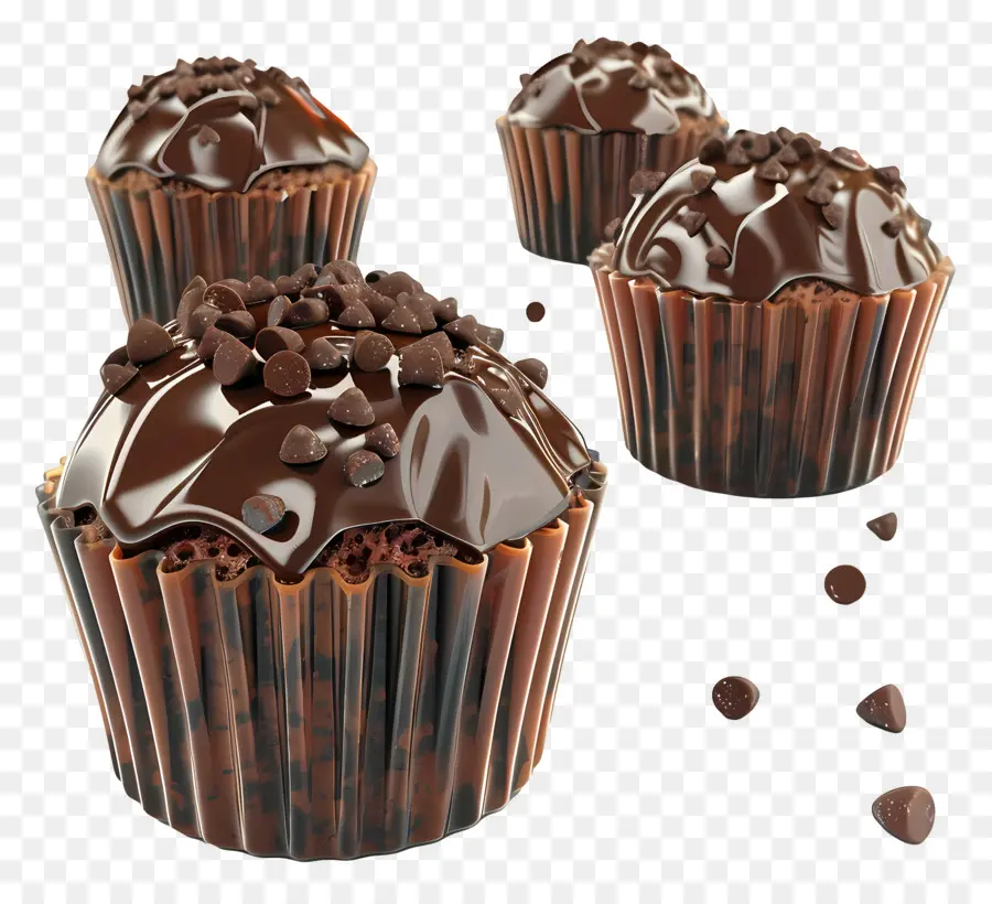 Muffins De Chocolate，Caramelo PNG