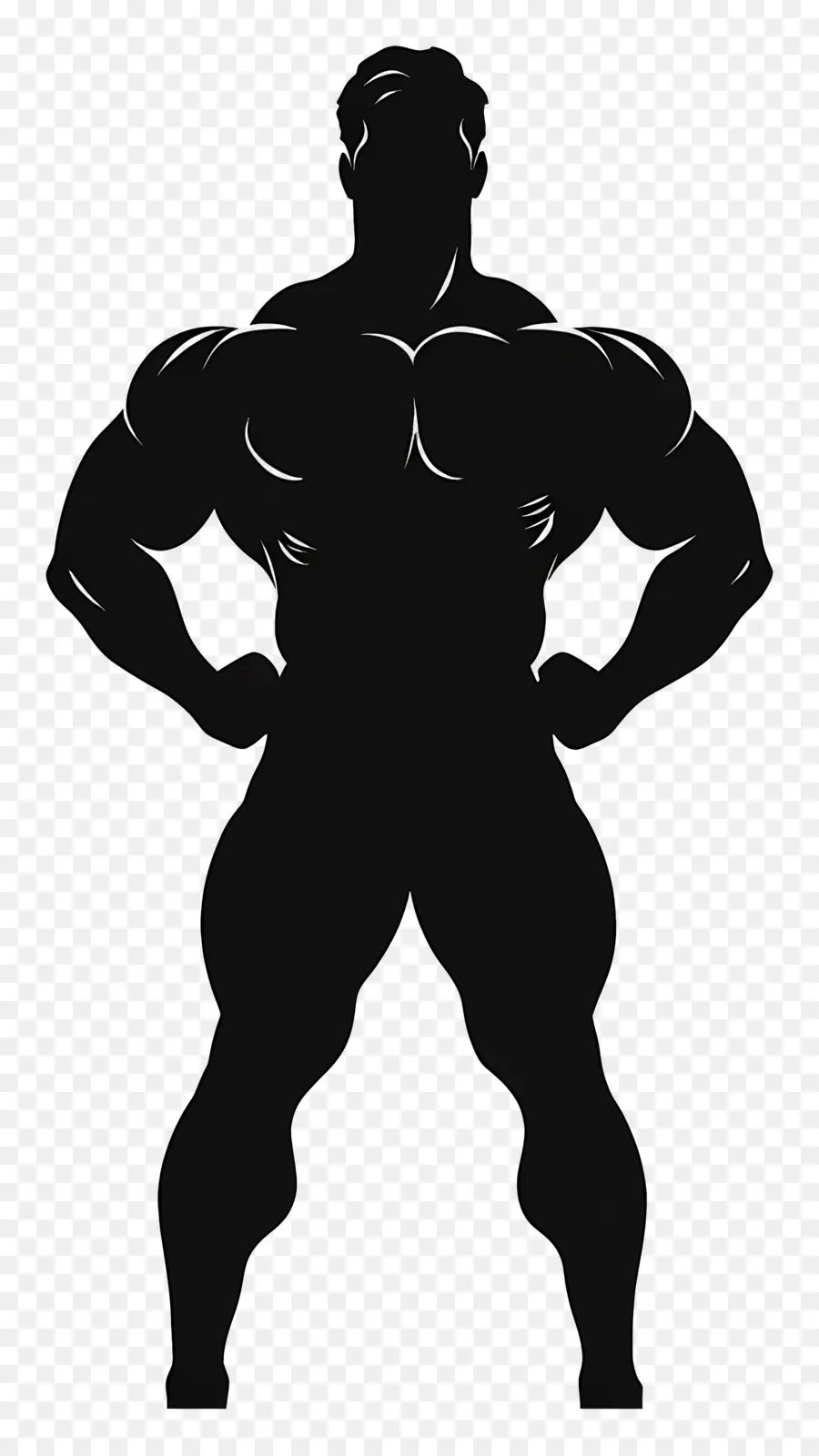 Silhueta De Homem Forte，Homem Musculoso PNG