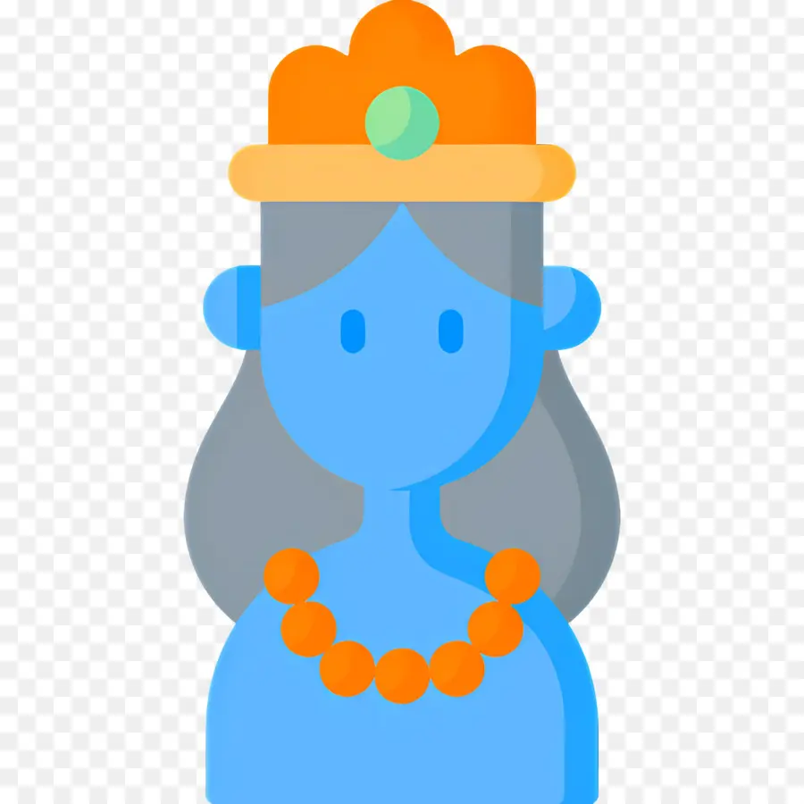 Krishna，Pessoa Azul Com Coroa PNG