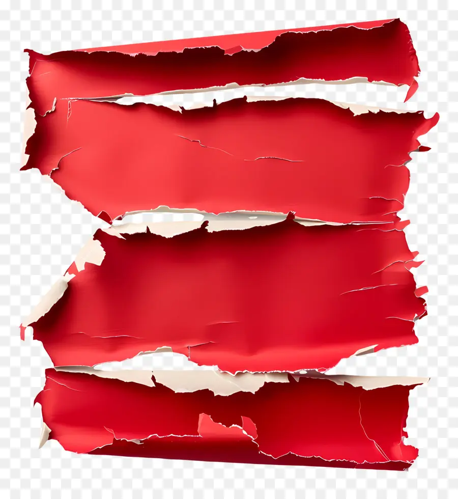 Papel Rasgado Vermelho，Rasgado PNG