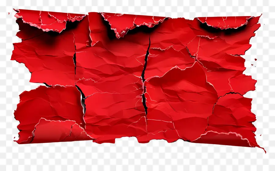 Papel Rasgado Vermelho，Rasgado PNG