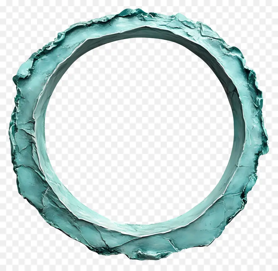 Moldura Círculo Verde，Moldura Circular PNG